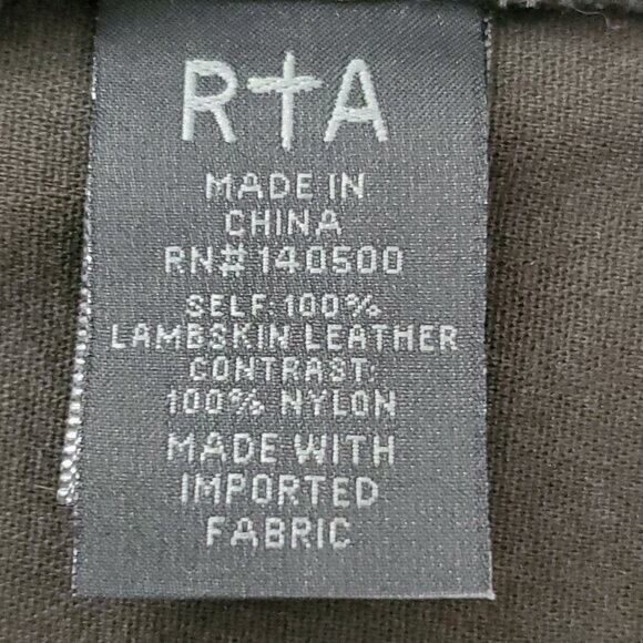 RtA Kenzie Bomber Night Life Lambskin Leather Dress Size 4 NWT - Picture 14 of 16